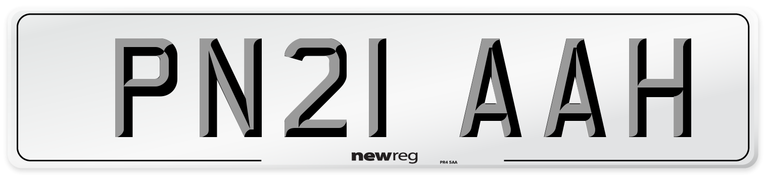 PN21 AAH Number Plate from New Reg